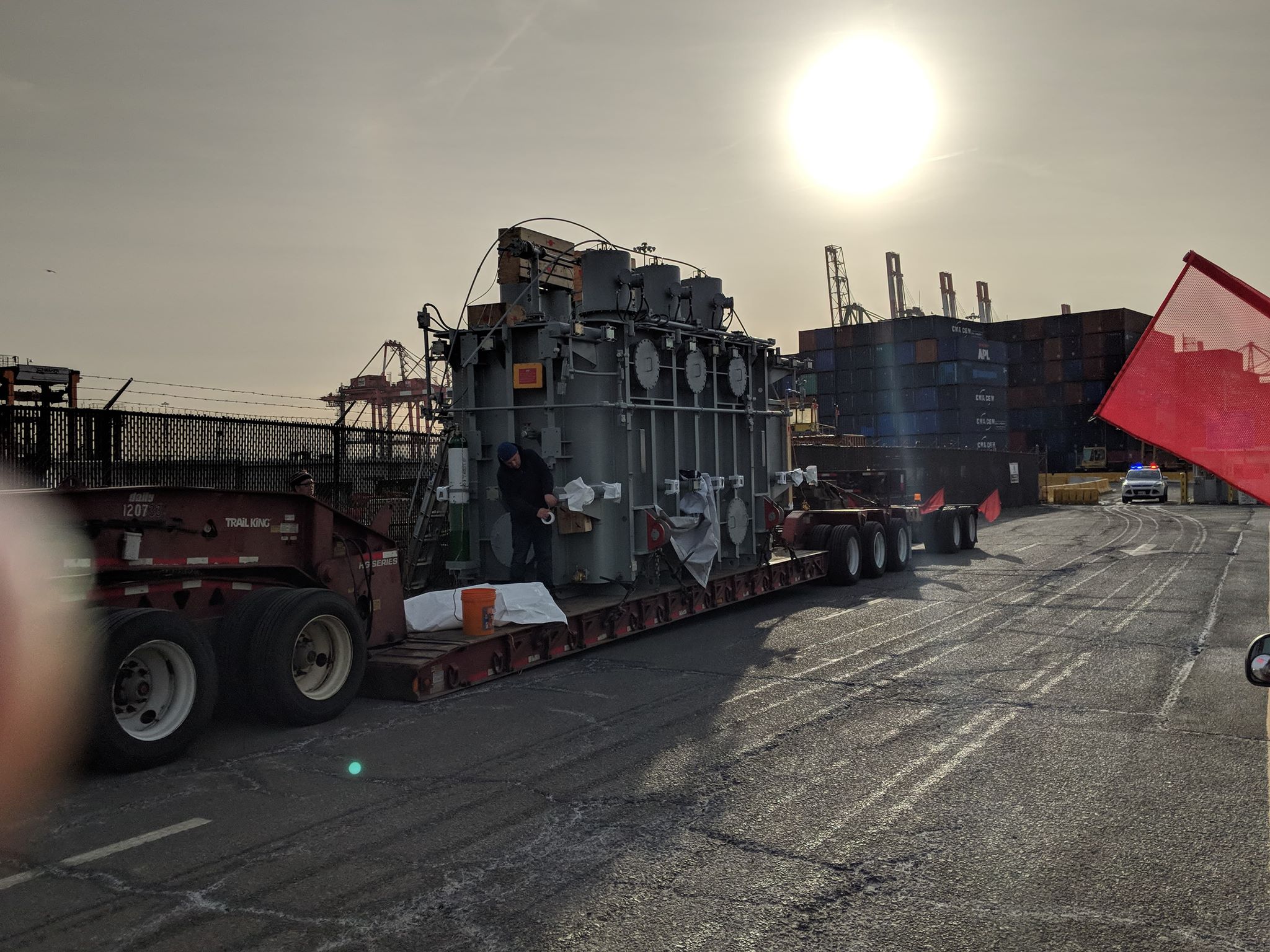 Electrical Transformer Fresh off the Boat from Israel going from Elizabeth Seaport to Minnesota